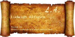 Ludwigh Alfonza névjegykártya